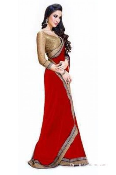 Rajesh Silk Mills Solid Fashion Chiffon Sari Rajesh Silk Mills Solid Fashion Chiffon Sari